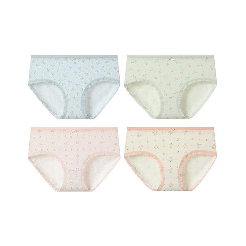 Fenteng Women's 4-Pack Tummy Control Mid-High Waist Cotton Underwear