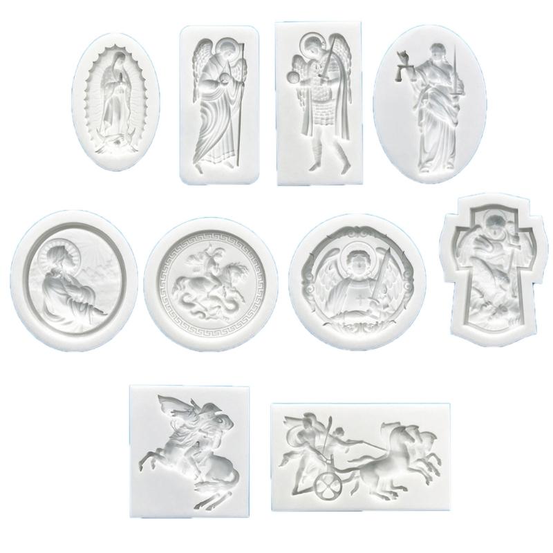 Efficient Food Grade Silicones Cake Decors Molds With Angel Relief Design For Baking Soap Candle Making