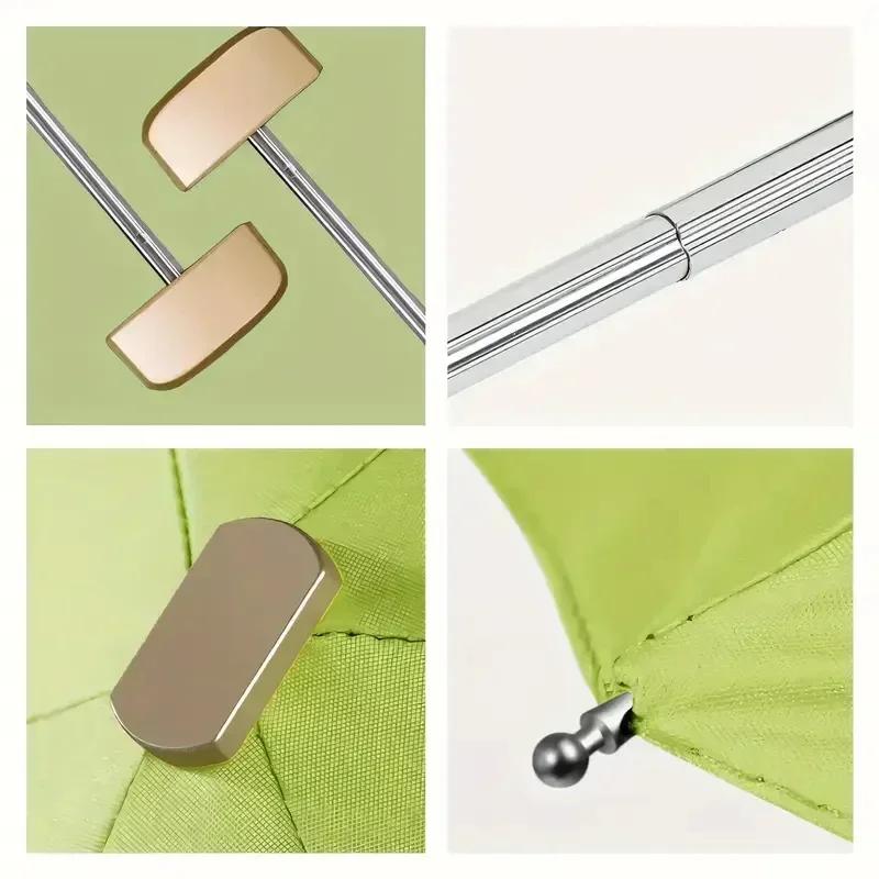 Small Mini UV Umbrella for Women Lightweight Compact Travel Umbrella Portable Parasol Outdoor Sun Rain Umbrella for Pocket Purse