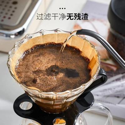200piece Hand Brewed Coffee Filter Paper Disposable Fan-shaped Coffee Powder Filter Papers Drip  Coffeemaker Cone Leach Papers