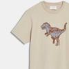 Coach T-shirty Męskie Beżowe Okrągły Dekolt Umiarkowane CH770-CHK