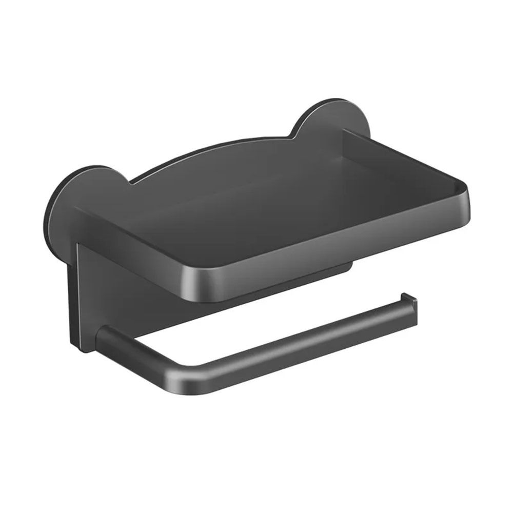 No Punching Toliet Roll Holder Wall Mounted Tissue Box Useful Mobile Phone Rack Home