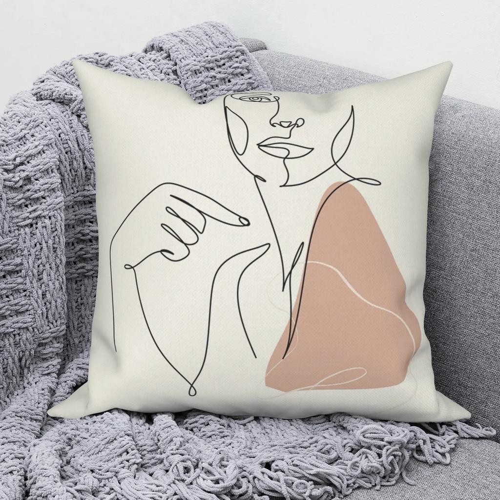 Line Abstract Pillowcase Sofa Cushion Cover Modern Simple Nordic Decorative Home Throw