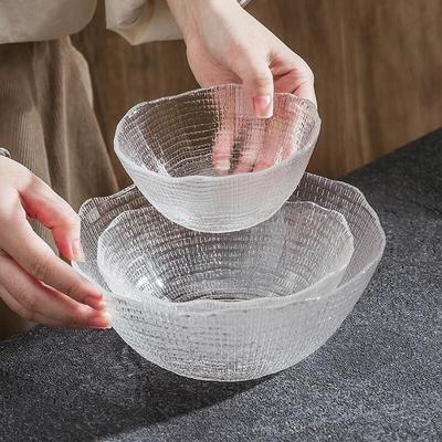 ZISIZ Transparent Glass Fruit & Snack Plate Set