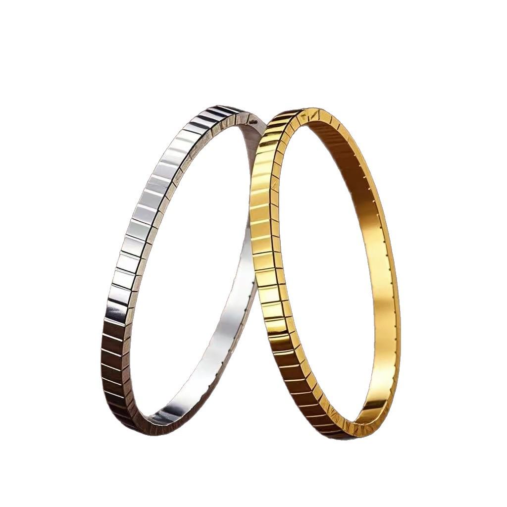 European and American Men's Titanium Steel Cross-Border Personalized Fashion Square Bracelet