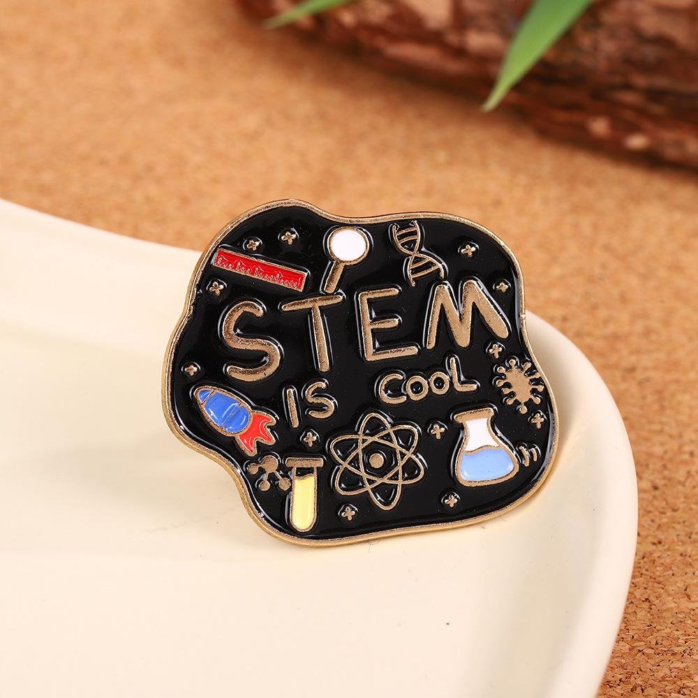 Design Science Teaching Cartoon Brooch High Sense Light Luxury Versatile Badge Pin Jewelry