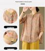 2026 Korean-Style Plus Size Slimming Retro Print Cotton-Linen Two-Piece Summer Set for Women