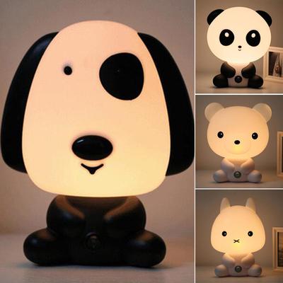 Panda/Zajac/Pes/Medveď Nočné svetlo Detská izba Kreslené svetlo Detská posteľná lampa Zástrčka