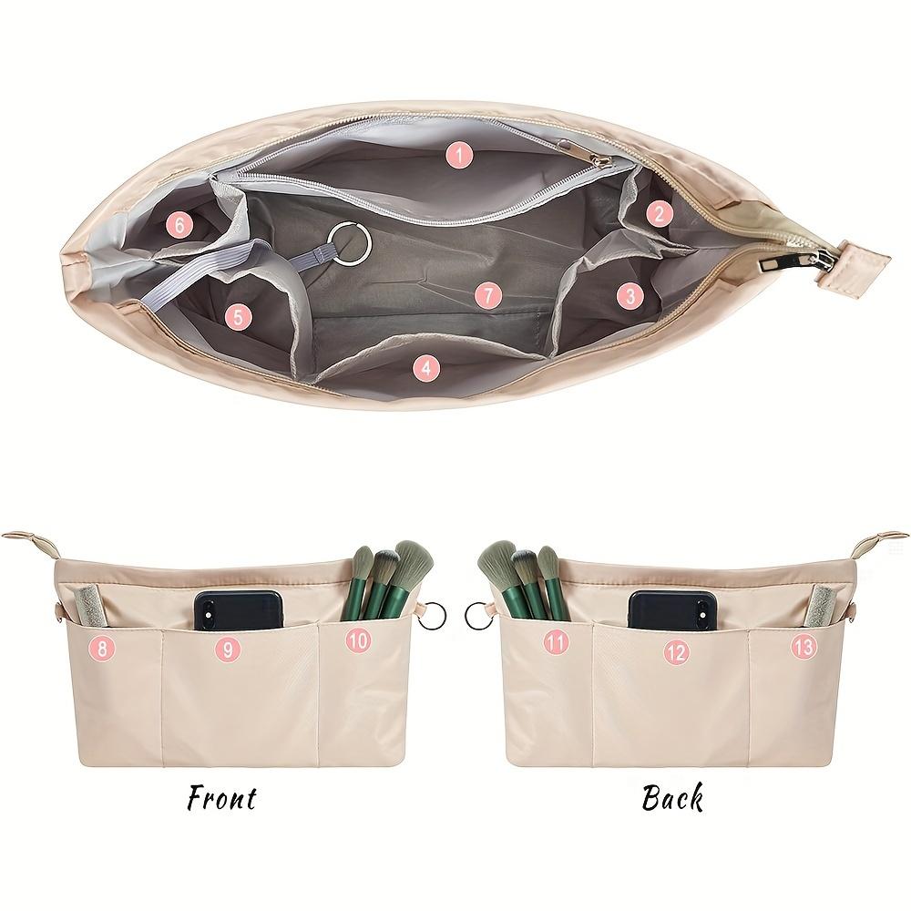 Foldable Nylon Tote Organizer, 13 Pockets, Lightweight & Washable. Perfect Cosmetic & Toiletry Storage Bag. Shop Now!