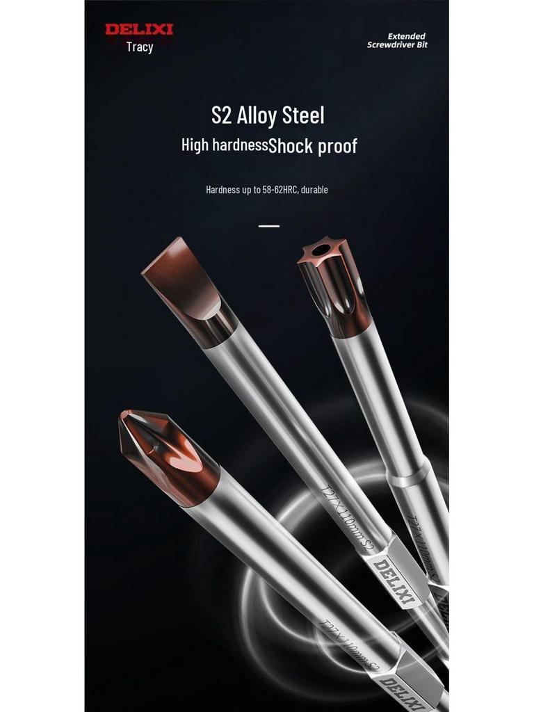 Delixi Multifunctional Screwdriver Set with Triangular and Torx Bits