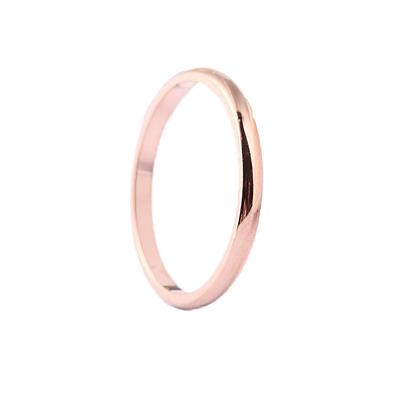 European and American Smooth Titanium Steel Simple Ring Simple Personality Light Luxury Couples Ring