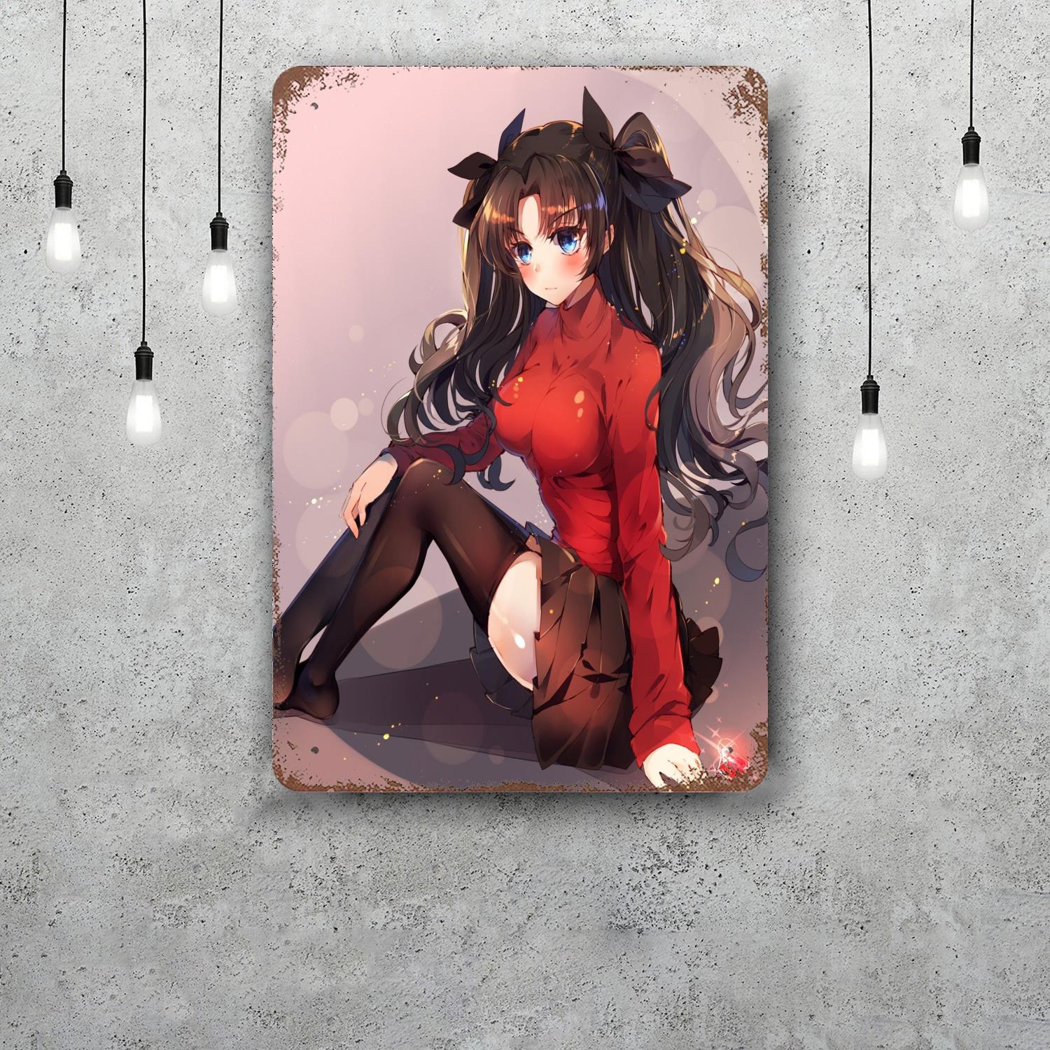 

rin tohsaka Decor Vintage Metal Signs Tin Signs Captain Poster Decor for Bar Pub Club Man Cave Wall Decoration 20x30cm（7.8x11.8inch）
