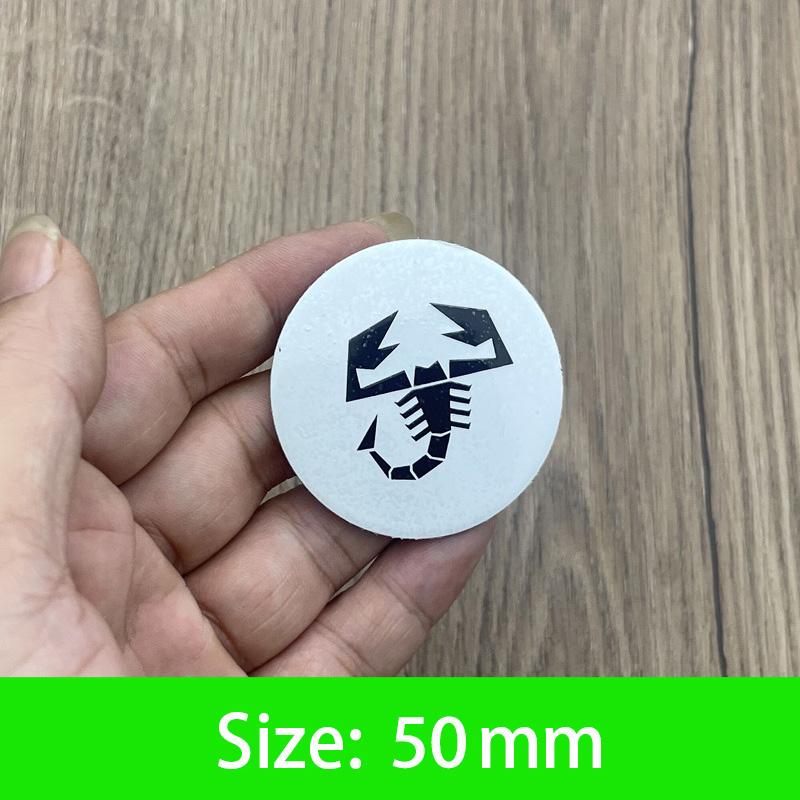 45-50mm Tappo Centrale Ruota Auto Emblema Adesivo Accessori Per Fiat Abarth 500 Tipo FR Punto Ducato Stilo Palio Bravo Pondo