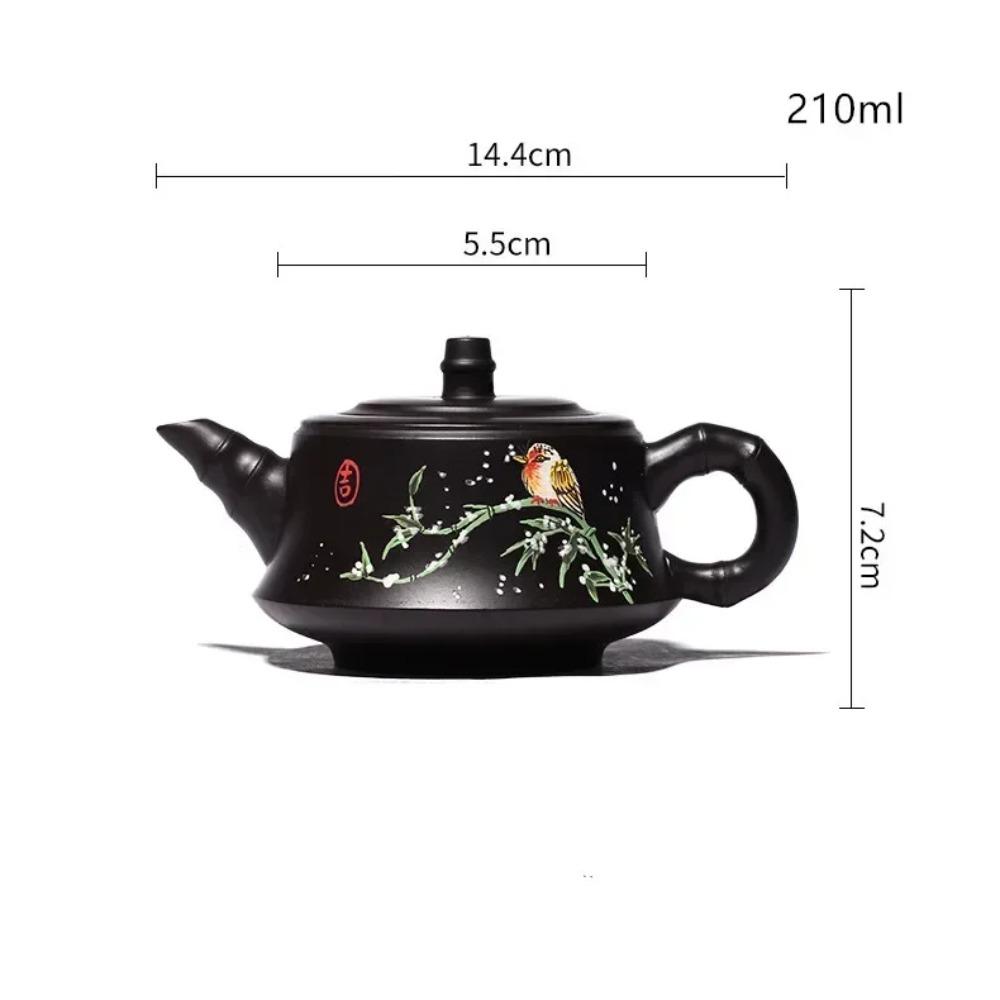 

NLSLASI Китайский 210 мл Чайник из исинской фиолетовой глины Ручной работы Чайник Красота Чайник Сырая руда Чайная посуда Чайный набор Индивидуальные подарки Аутентичный