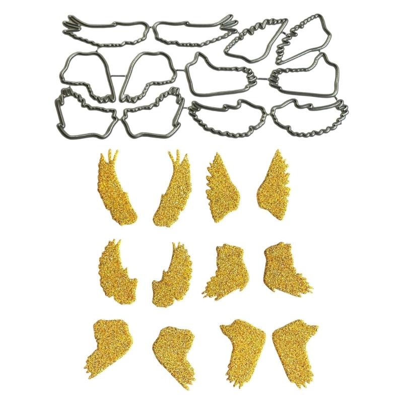 Flügelform Stanzschablonen aus Kohlenstoffstahl Dekorative Prägepapier-Stanzformen für Scrapbooking Fotoalbum Kartenherstellung