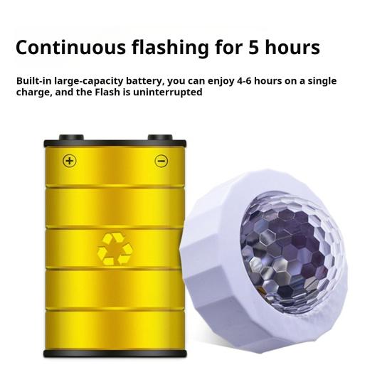 Einstellbare Auto-Diskokugel, superhell, wiederaufladbar über USB, Mini-Größe, tragbar, mit Soundaktivierung, mehrfarbiges Auto-Diskolicht