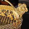 Metal Carrying Basket Iron Art Pastry Tray Light Luxury Fruit Basket  Cake
