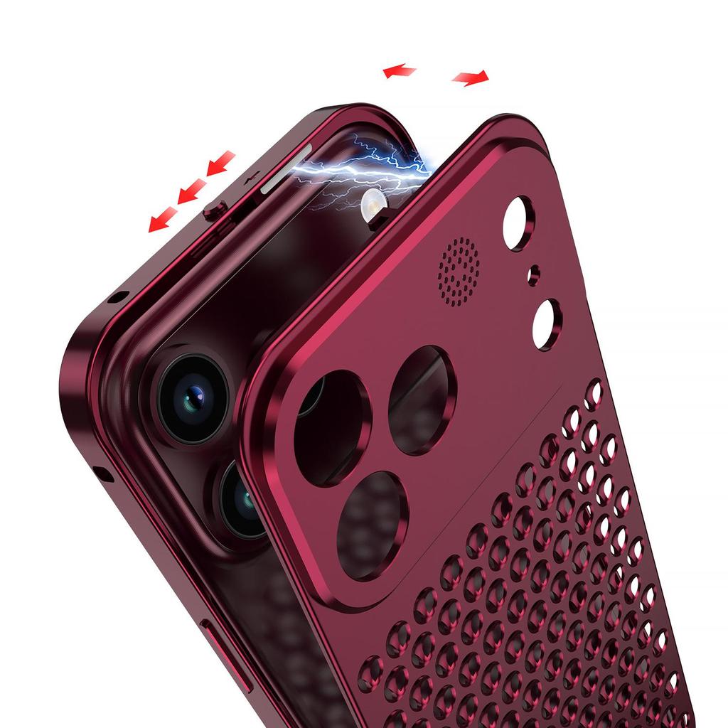 iPhone 18 Pro/Pro Max Aromatherapy Heat Dissipation Metal Snap-On Case
