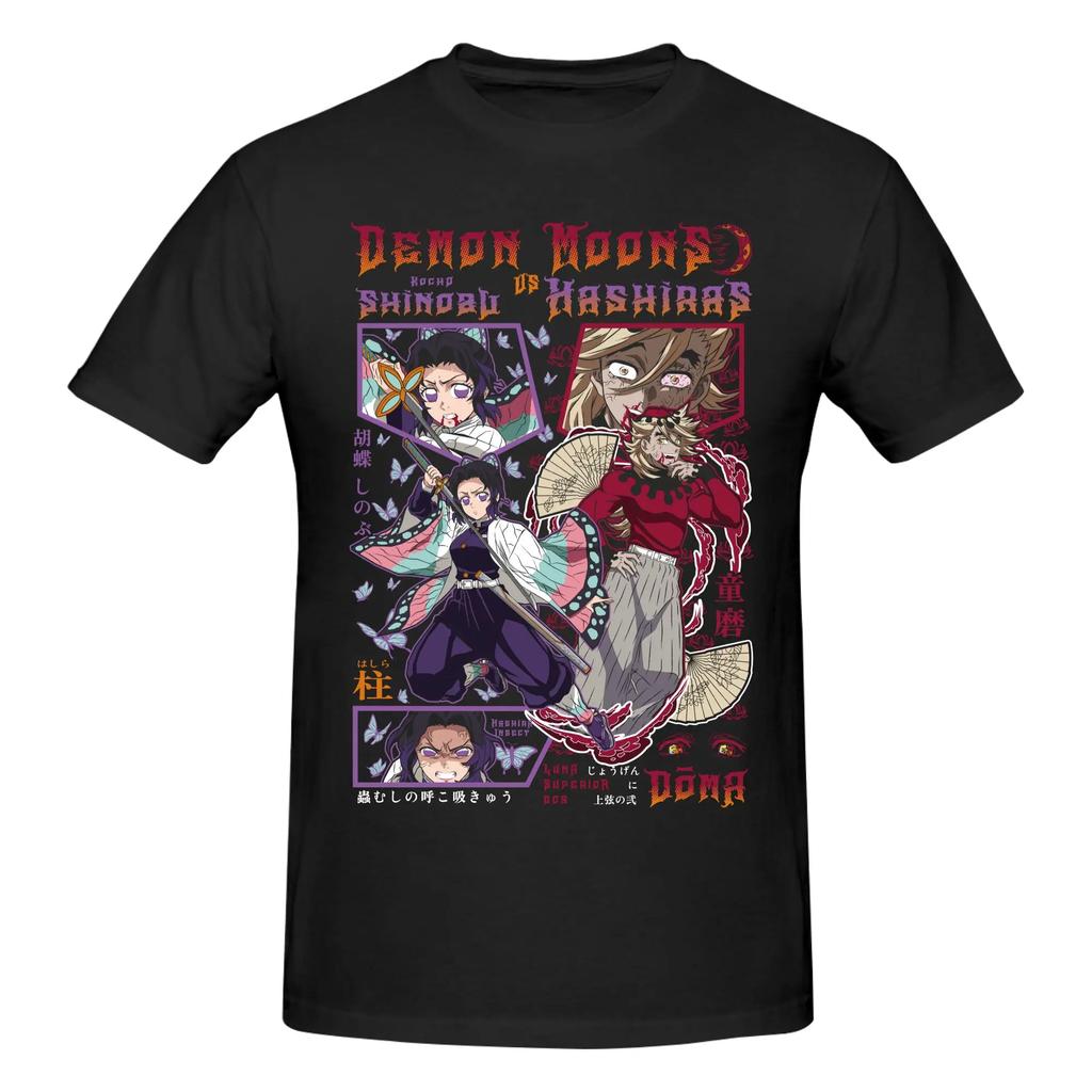 Demon Slayer T Shirts Cotton Tees Shirt Streetwear Round Neck Kokushibo Tokito Tshirt Casual Short Sleeve Clothing 2026 Summer