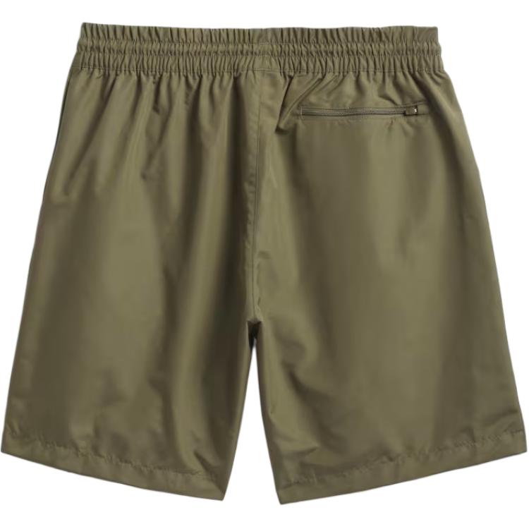 Adidas Originals Logo Lace Mid-Rise Straight-Cut Casual Shorts Men Shorts Green JC7659