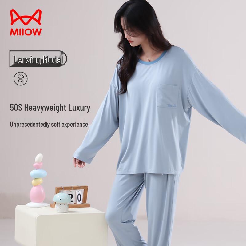 Mao Ren Women s Modal Cotton Pajamas Set XL