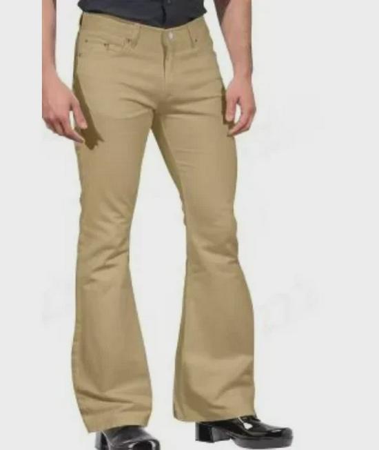 

Мужские повседневные брюки-клеш в стиле ретро 2024 года XXL хаки