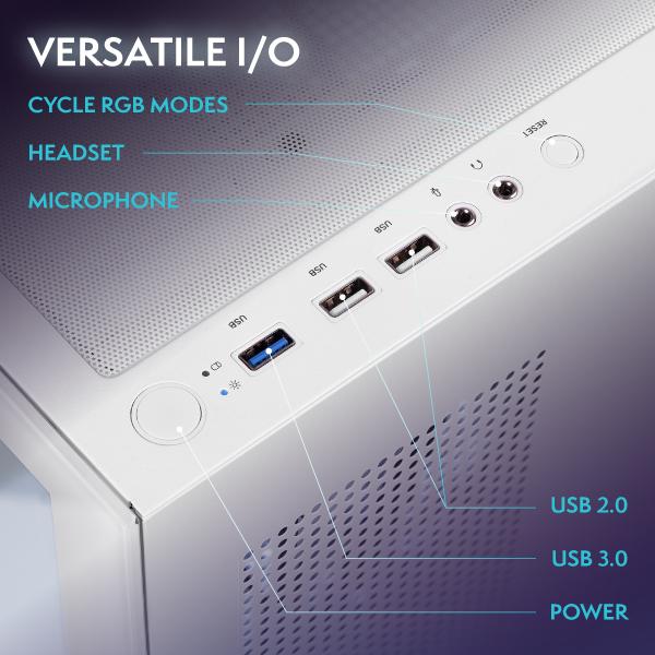 Vibox V-174 Gaming PC Complet • Ryzen 5 5500 4,2 GHz • RTX 5060 8GB • 16GB RAM • 1TB SSD • Windows 11 • WiFi 6 + Bluetooth 5.4
