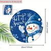 Wooden Christmas Sign with Adorable Snowman Pattern - Navidad Round Sign for Front Door Wall Hanging Decor - Ideal Christmas Gift