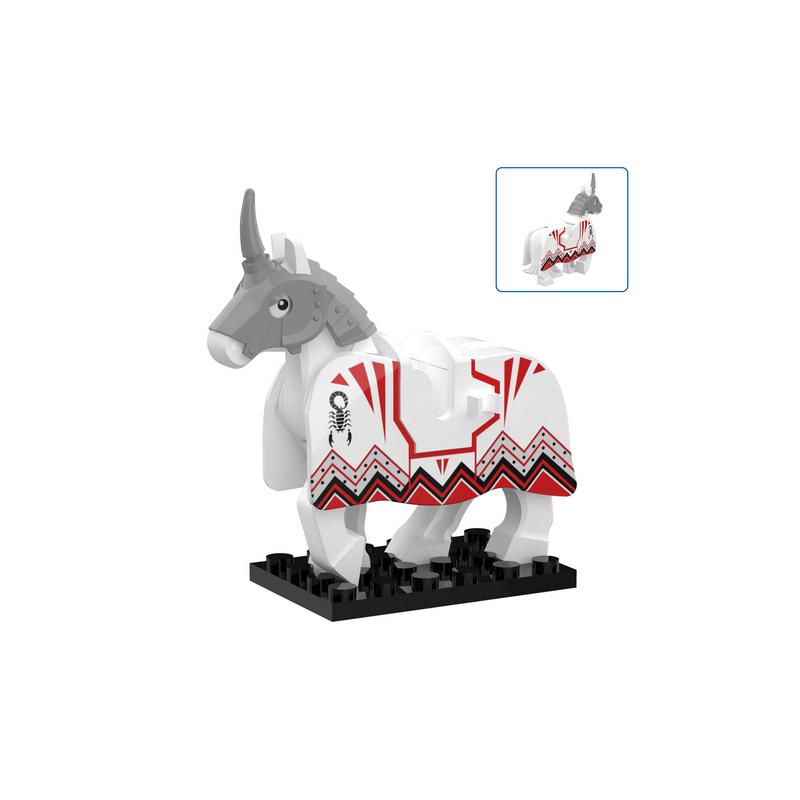 Militära Medeltida Byggklossar Soldatfigurer Riddare Utrustning Djurtillbehör Fäste Rüstning Krigshäst Miniklossar MOC