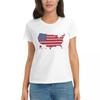Women TShirt USA American Flag Summer Short Sleeve Tees Round Neck Cotton T Shirts Clothes Tops Streetwear