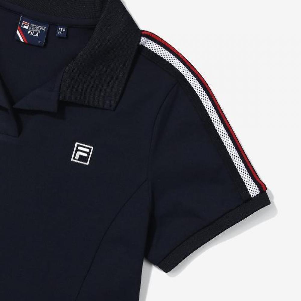 Fila Vestido com Gola Elástica