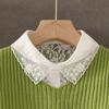 New Fake Collar Shirt Women White Lapel Ruffles Stand False Collar Woman Girls Detachable Collar Lace Removable Half Shirt