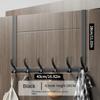 1pc Over The Door Hooks (6-Hook) - Wall Mounted Coat Rack for Clothes, Hat & Towel