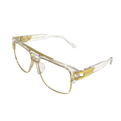 RSINC Full Rim Frame/Eyeglass/Spectacle For Men And Women Gold White 97123 55-22-145 UV400 IB-6 M1 97123 55-22-145 UV400 Gold White