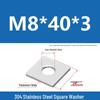 304 Stainless Steel Thickened Square Washer for Curtain Wall (M4-M16)