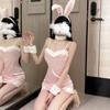 Velvet Sexy Bunny Girl Costume Women Lingerie Cute Rabbit Uniform Cosplay Lady Tight Slip Dress Nightclub Erotic Anime Bodysuit