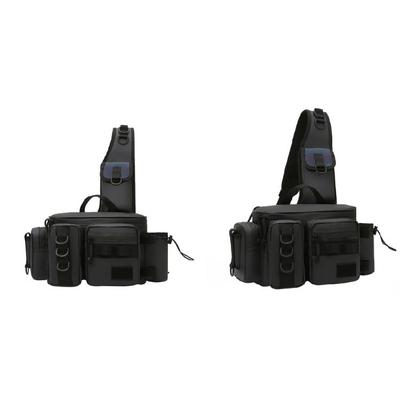 Fishing Tackle Bag Fishing Shoulder Fishing Bag Adjustable Shoulder Waist Strap Multi-Pocket Fishing Backpacks