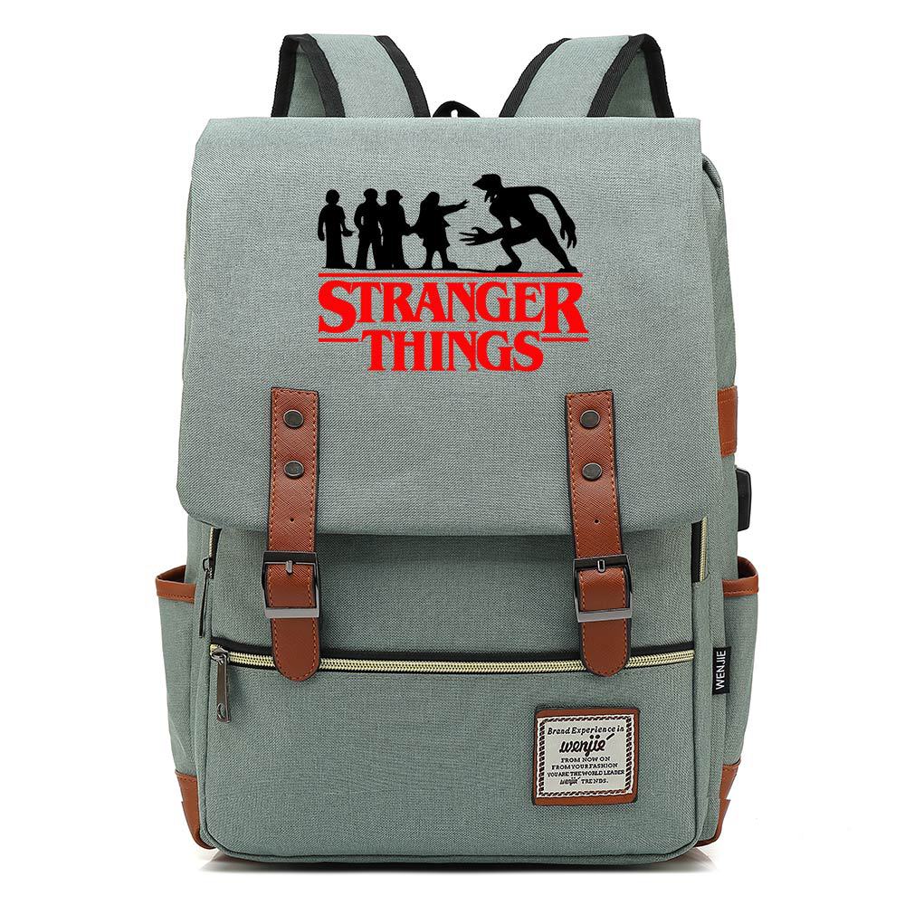 Stranger Things Studenten-USB-Rucksack