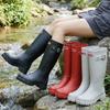 Botas de Chuva Impermeáveis Premium para Mulheres - Fashion, Antiderrapantes, Botas Longas para Caminhada e Viagem