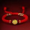 12 Zodiac Eight Patron God Of Wealth Benmingfo Patron Smulet Red Rope Hand-Woven Adjustable Hand Rope Bracelet