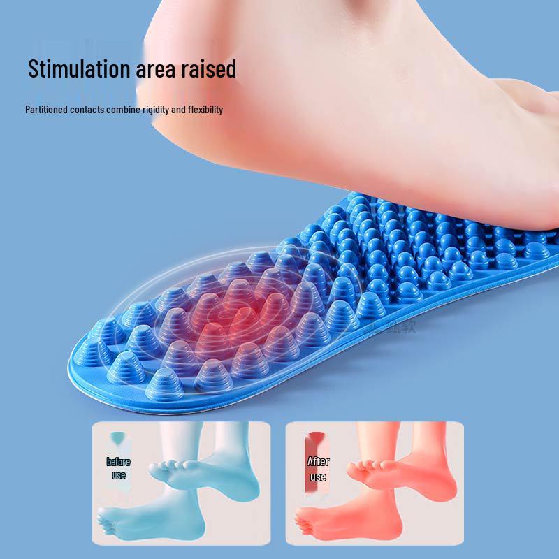 Comfortable Shock-Absorbing Insoles: Soft, Elastic, Odor-Resistant, Breathable Cushioning for Men and Women - Perfect for Sports and Casual Shoes.