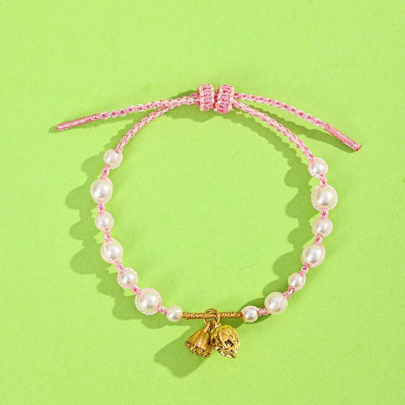 Dragon Boat Festival Tassel Pendant: Five-Color Pink Zongzi String with Gourd for Peace and Health