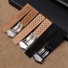 Genuine Leather Replacement Strap for Tag Heuer Carrera Monaco Series 20 22mm Frosted Cowhide Bracelet Universal Breathable Belt
