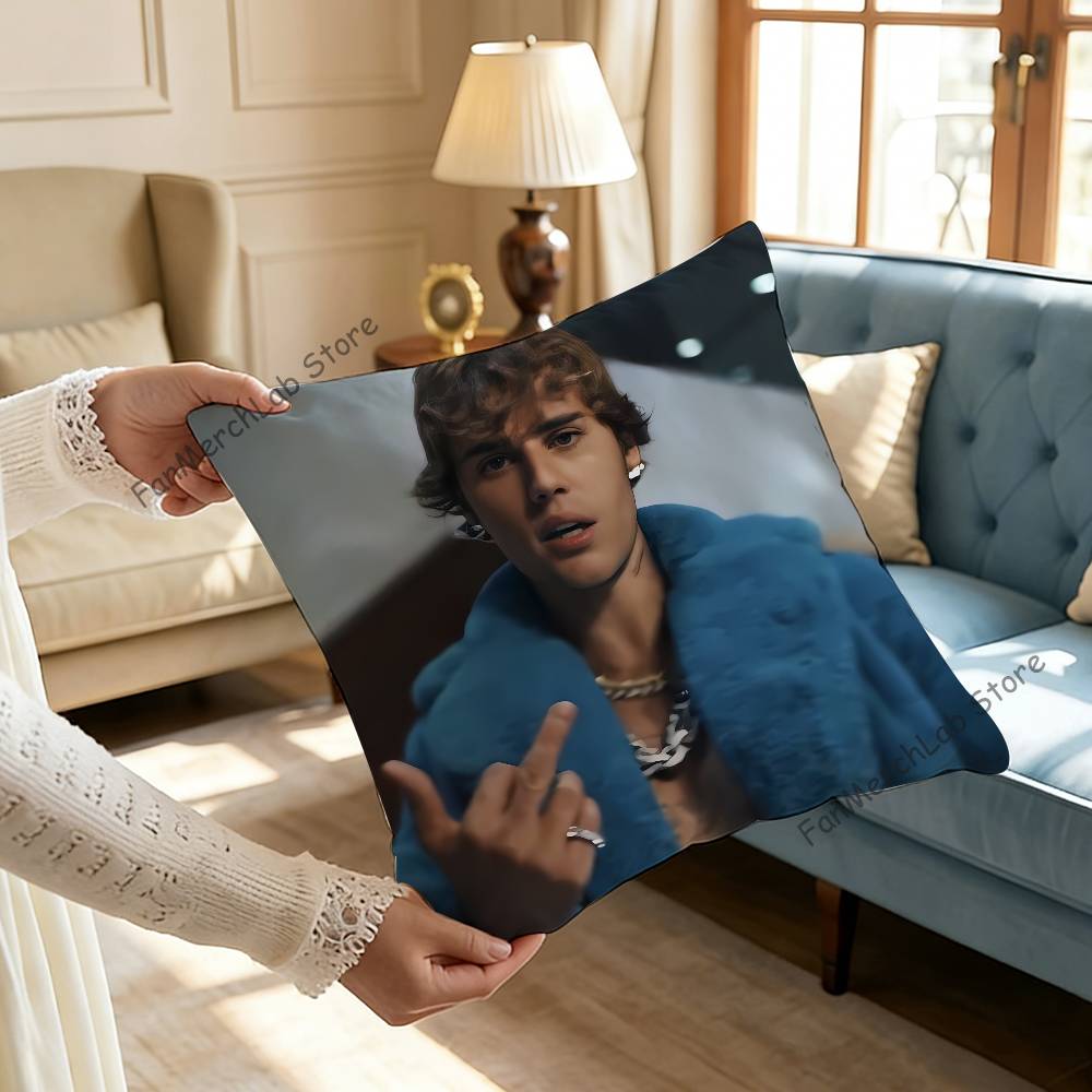 Singer JJustin BBieberS Pillow Case Ultra Soft Skin Friendly Fabric Cloud Like Comfort Concealed Zipper