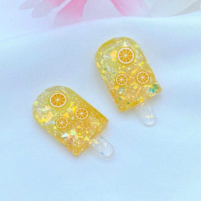 10 Stück Neue Süße Gemischte Glänzende Fruchteis Flache Rückseite Harz Cabochons Scrapbooking DIY Schmuck Basteln Dekoration Zubehör