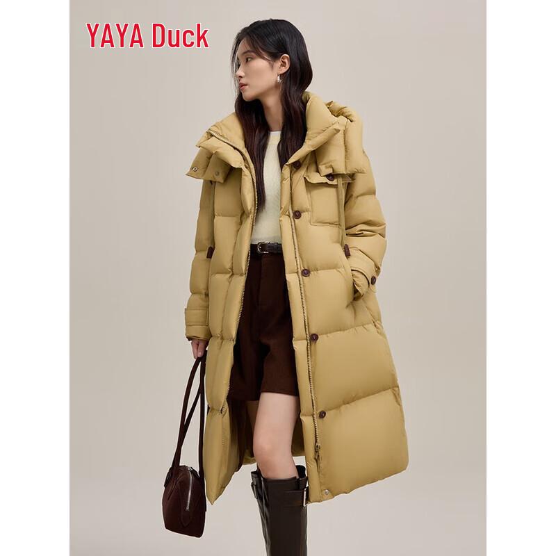 YAYA Women s Hooded Long Warm Down Jacket S