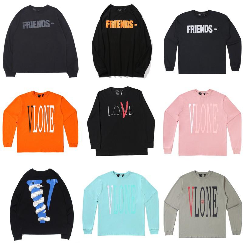 Moletom com Capuz de Manga Longa VLONE Big V Unissex - Estilo Tendência Inspirado em Wang Yibo