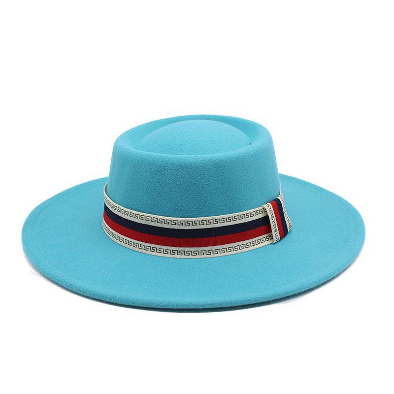 Big Brim Bump Dome Hat Woolen Top Hat Women'S Quarter British Retro Men'S Felt Hat French Jazz Hat