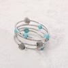 Natural Turquoise Winding Bracelet, Volcanic Stone Blue Stone Multi-Layer Women'S Natural Stone Bracelet.