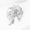 Brooch Pin Retro Style Horse Head Design Anti-oxidation Anti-rust Brooch Sweaters Hats Bags Fashion Accessory